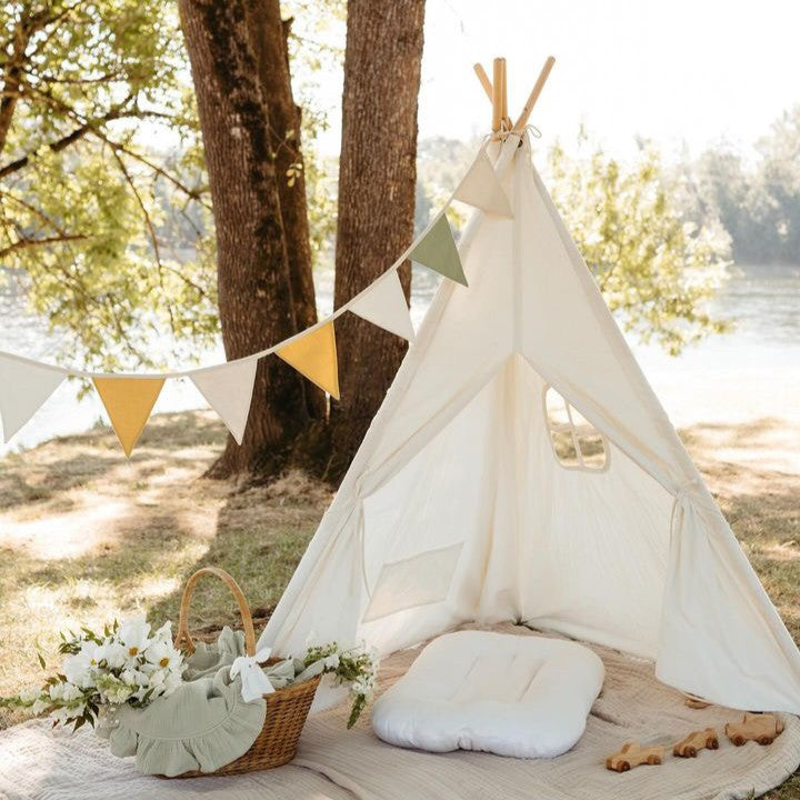 Tiny Land® Teepee Tent for Kids with Mat – Indoor Play Tent with Floor Mat