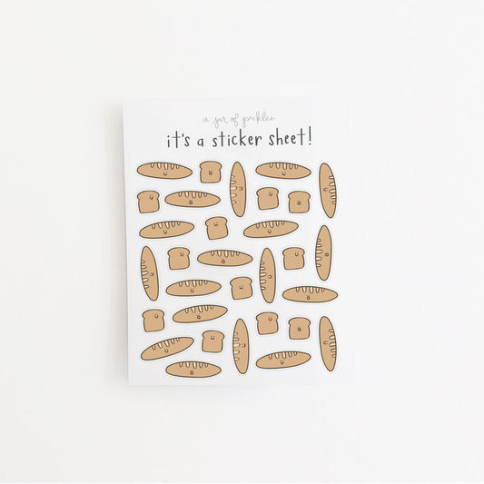 Mini Bread Clear Sticker Sheet