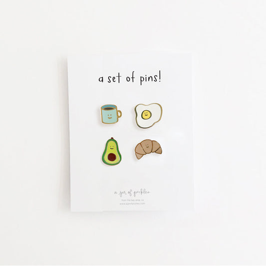 Breakfast Pin Set of 4
