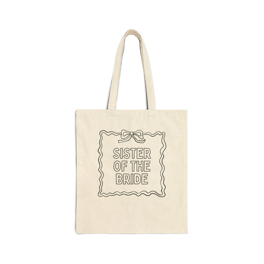 Crafty Bachelorette Tote: Sister of the Bride wedding tote bag