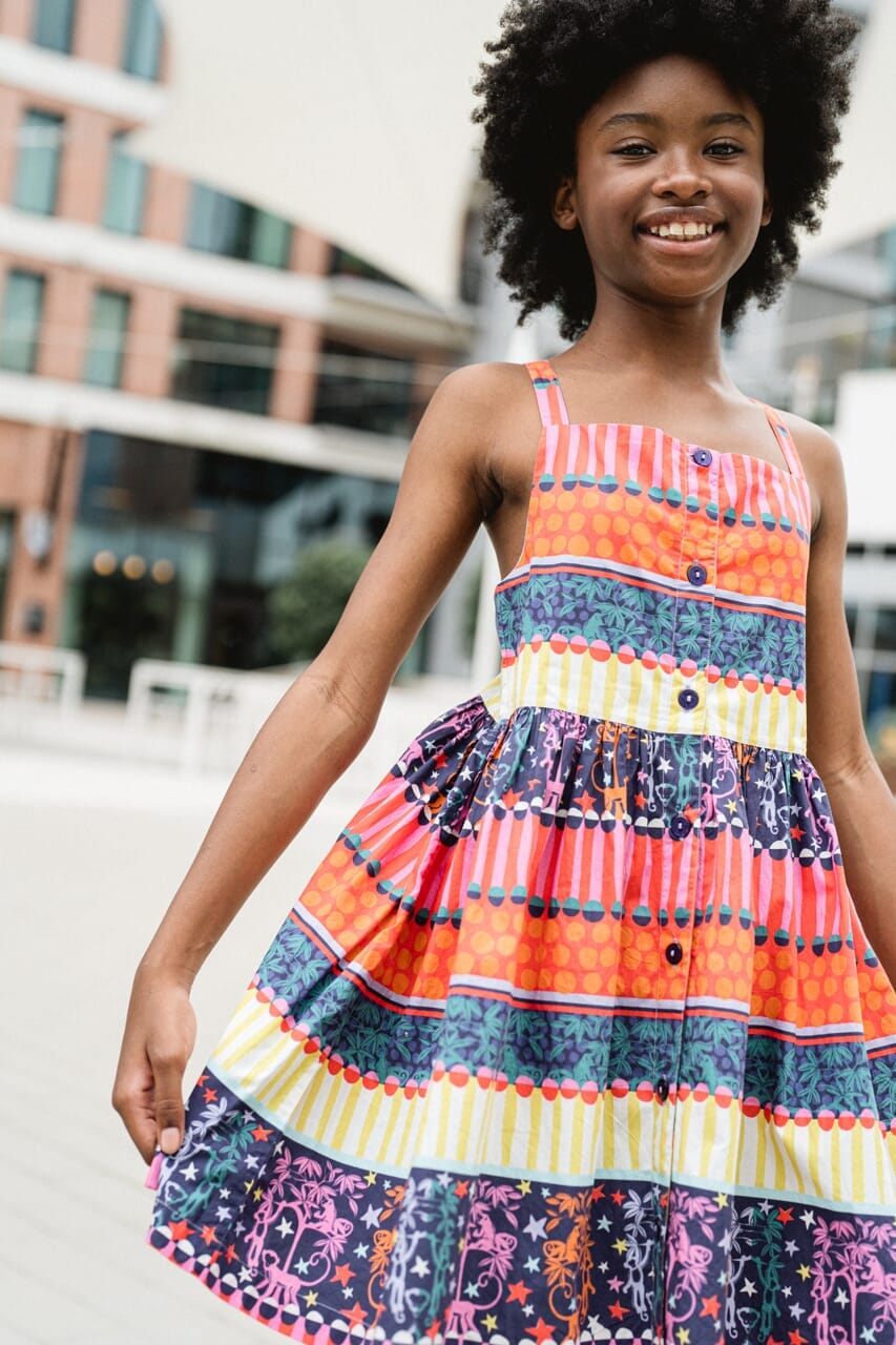 Girls Grace Dress - Navy - final sale