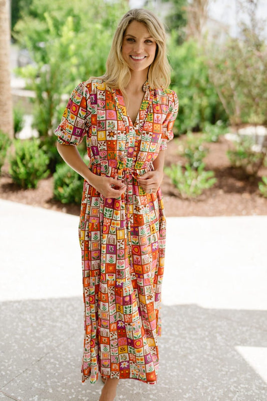 Kayley Midi Dress - Floral Motif