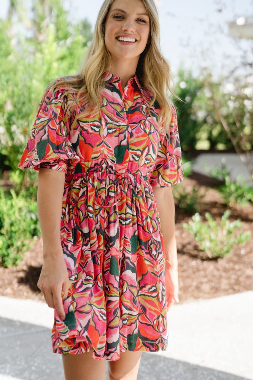 Eva Mini Cinched Waist Dress