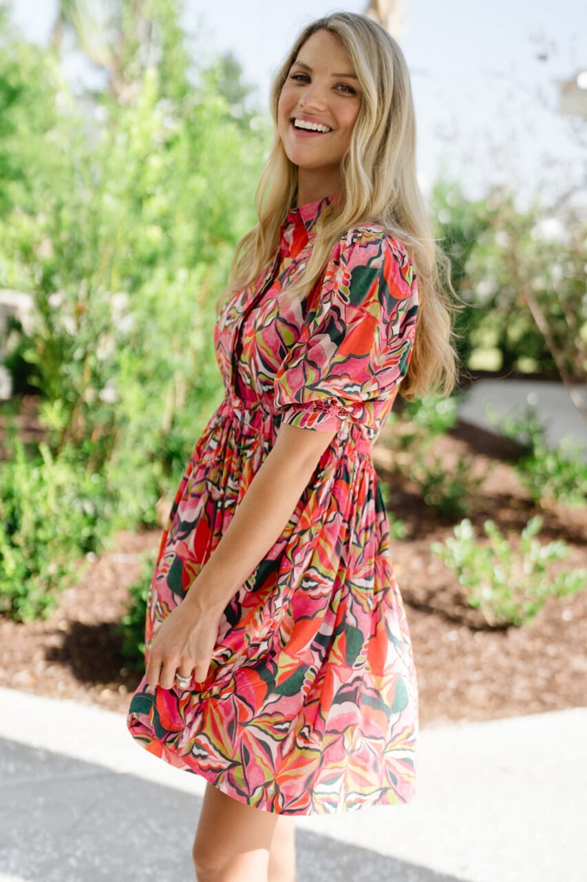 Eva Mini Cinched Waist Dress