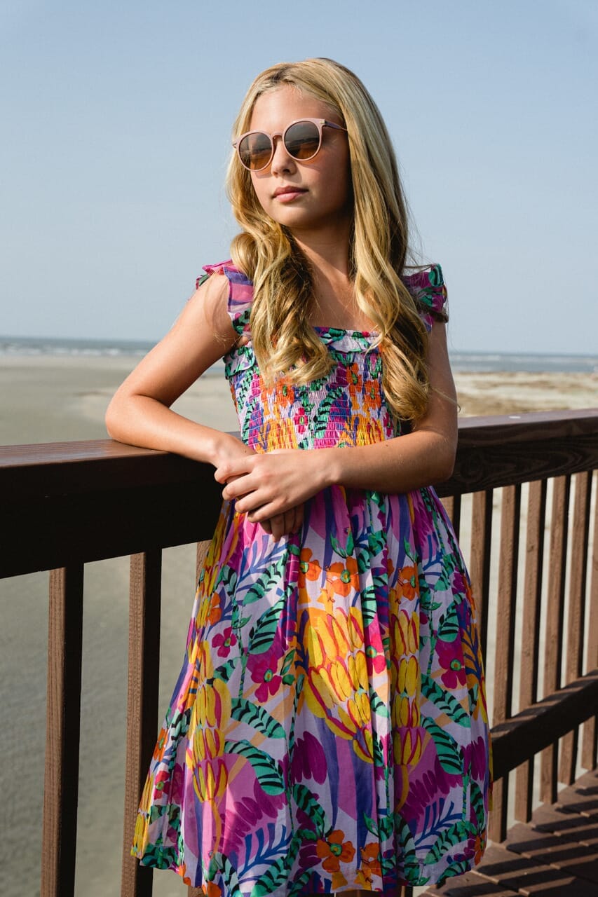 Girls Tillie Dress- Banana Cabana