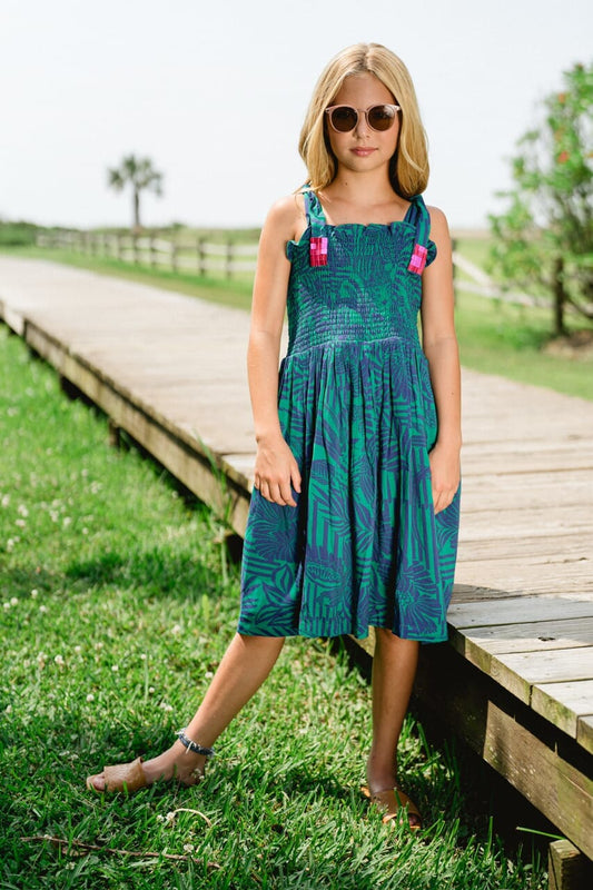 Girls Hallie Sequin Tie Shoulder Dress