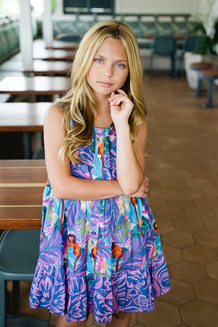 Girls Savanna Dress- Dahlia