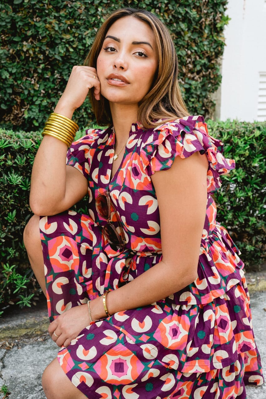 Delilah Ruffle Tiered Mini Dress