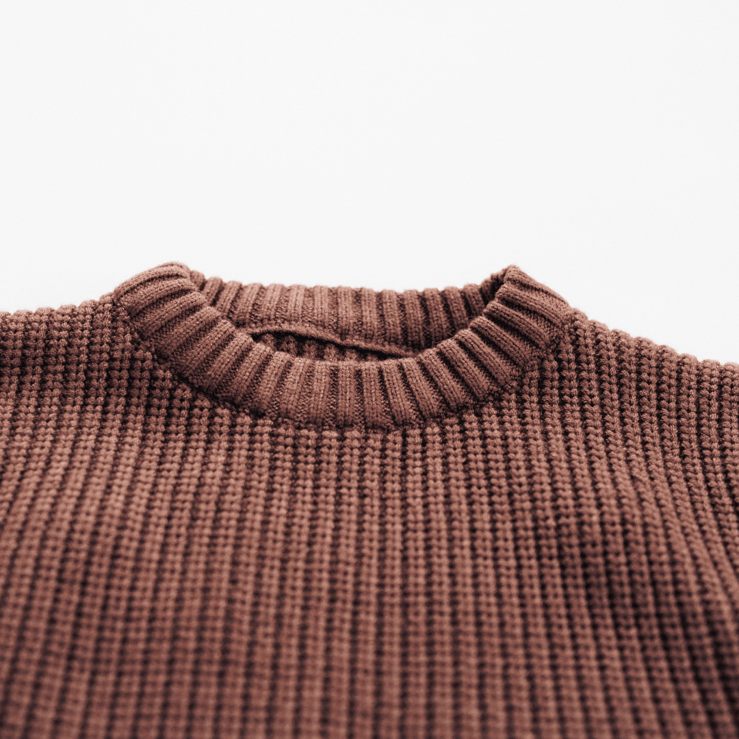 Chocolate Brown Knit Pullover Sweater- Child