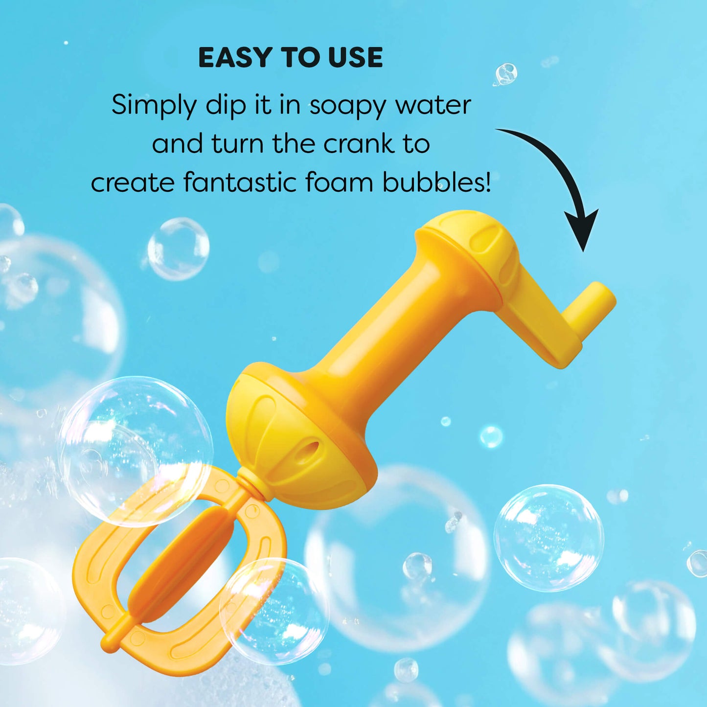 Bubble Bath Whisk in Yellow