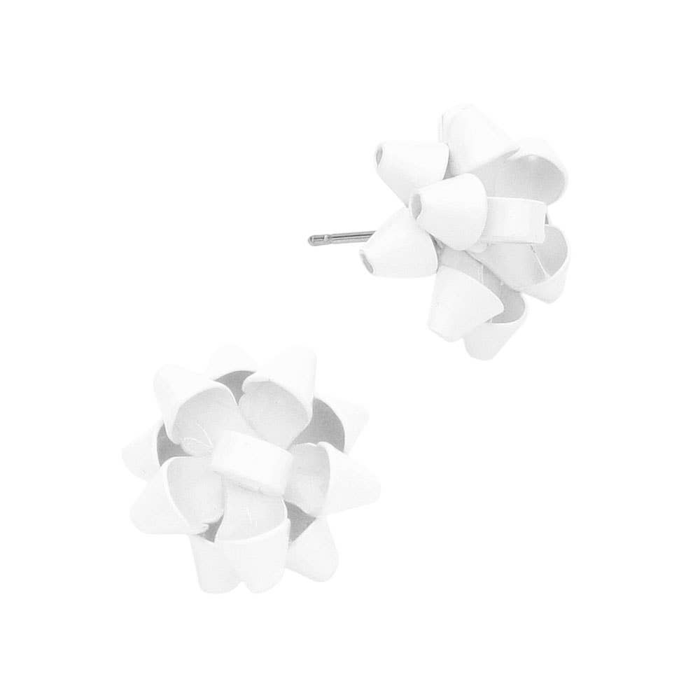 Christmas Gift Bow Stud Earrings