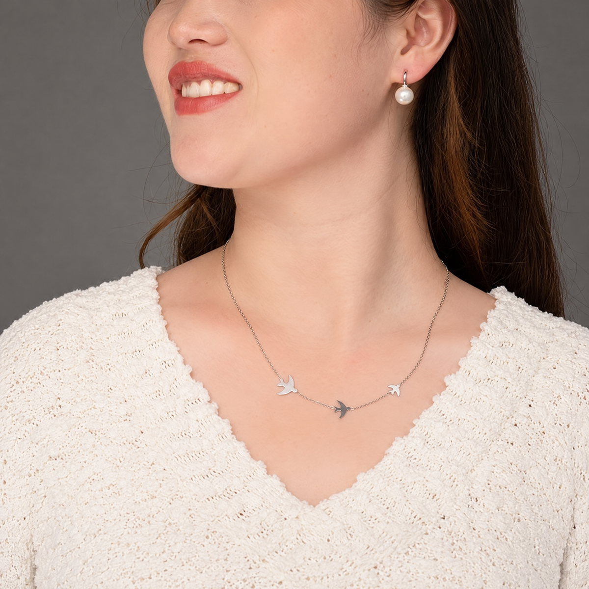 Sparrow Silver Necklace