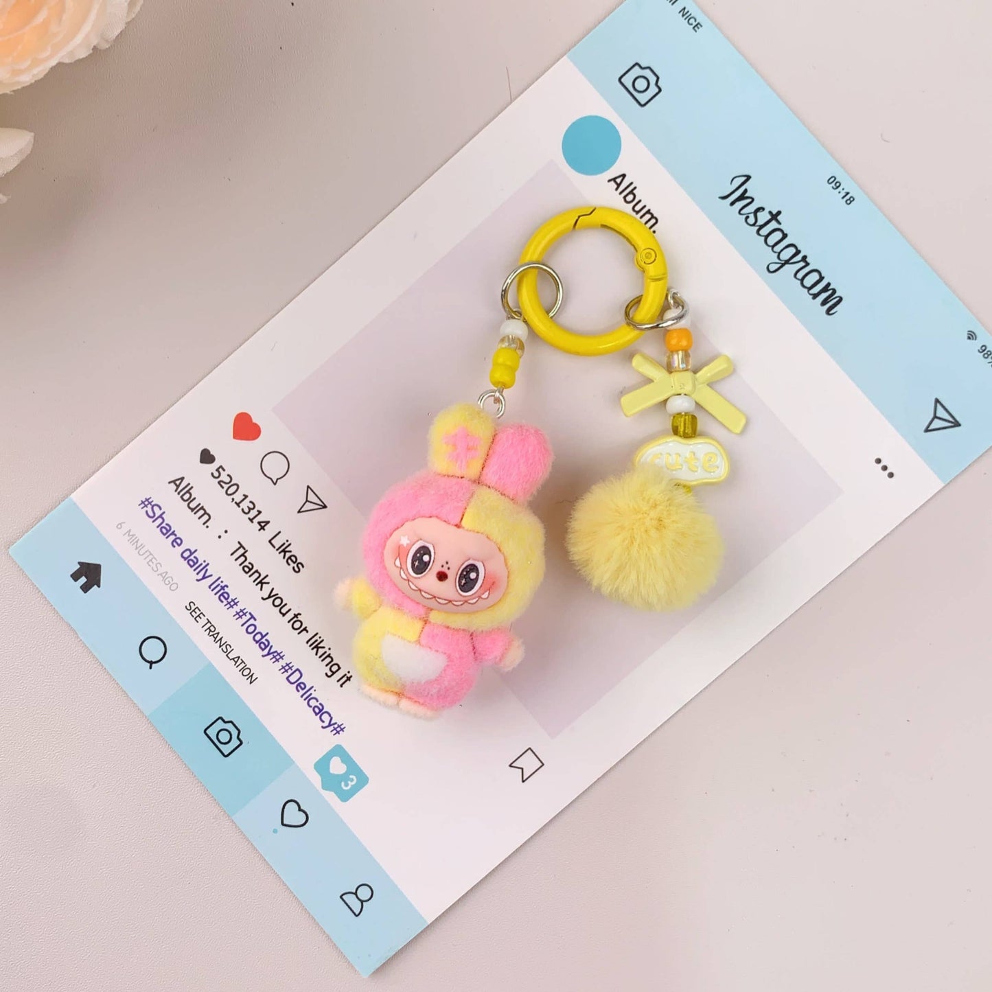 Labu Hot-Selling Cute Bunny Keychain  holiday gifts