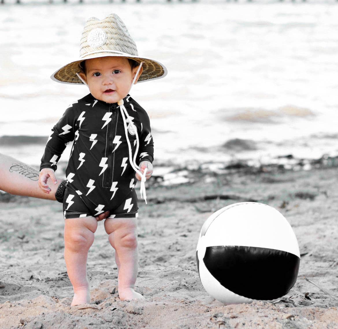 UPF50+ Swim Romper in Live Fast