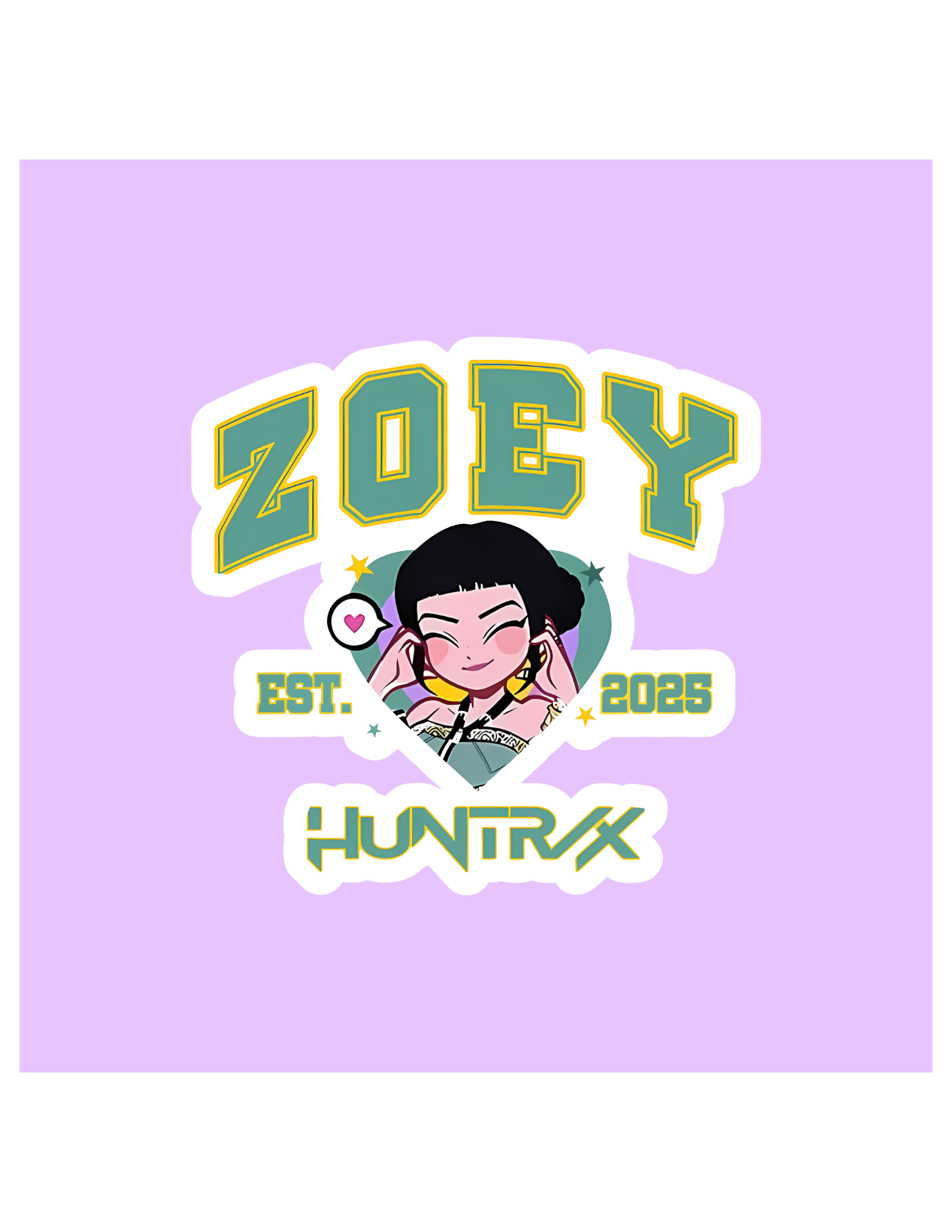 Zoey Huntrix KPop inspired Sticker