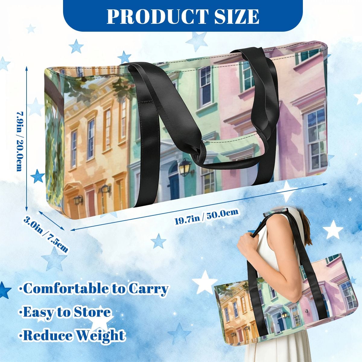 Charleston South Carolina Rainbow Row Mahjong Bag Bundle Set