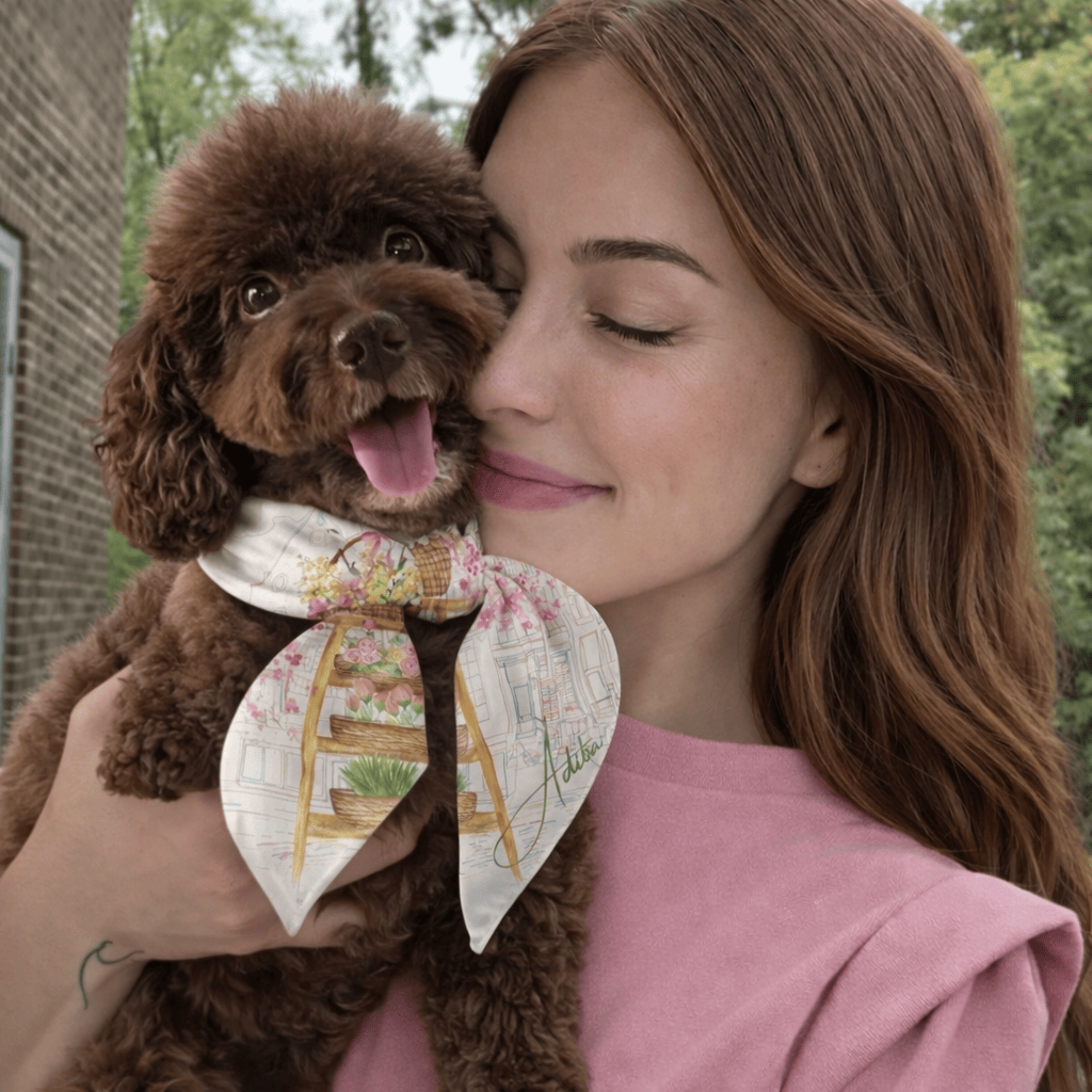 The Rosé Garden Bag Hair Scarf