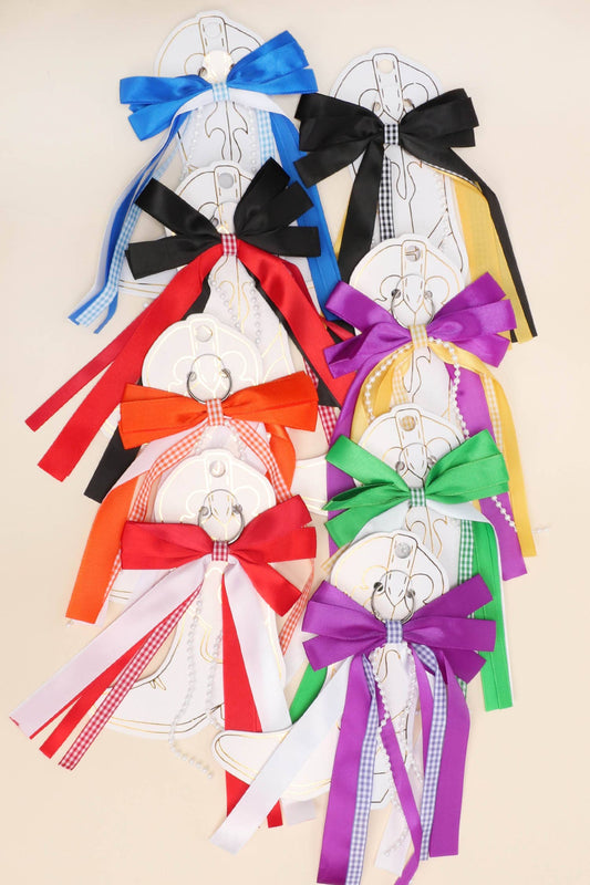 Gameday Bow Ribbon Cowboy Boot Charm