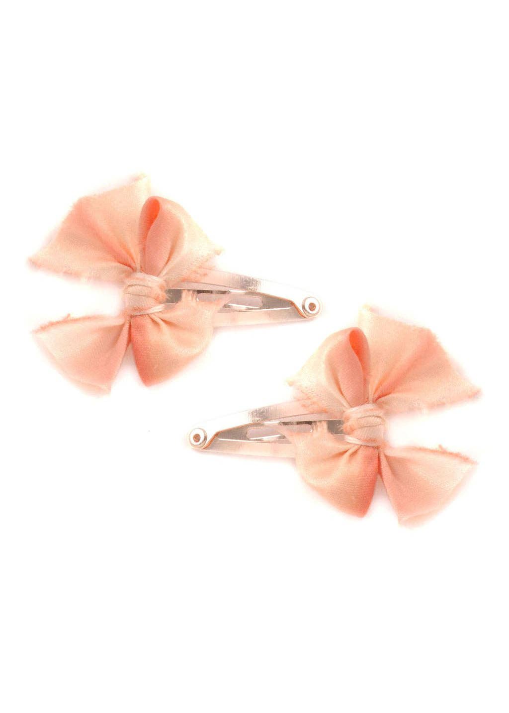 Mini Dip Dyed Fabric Bow Hair Clips — Handcrafted Silk Bows