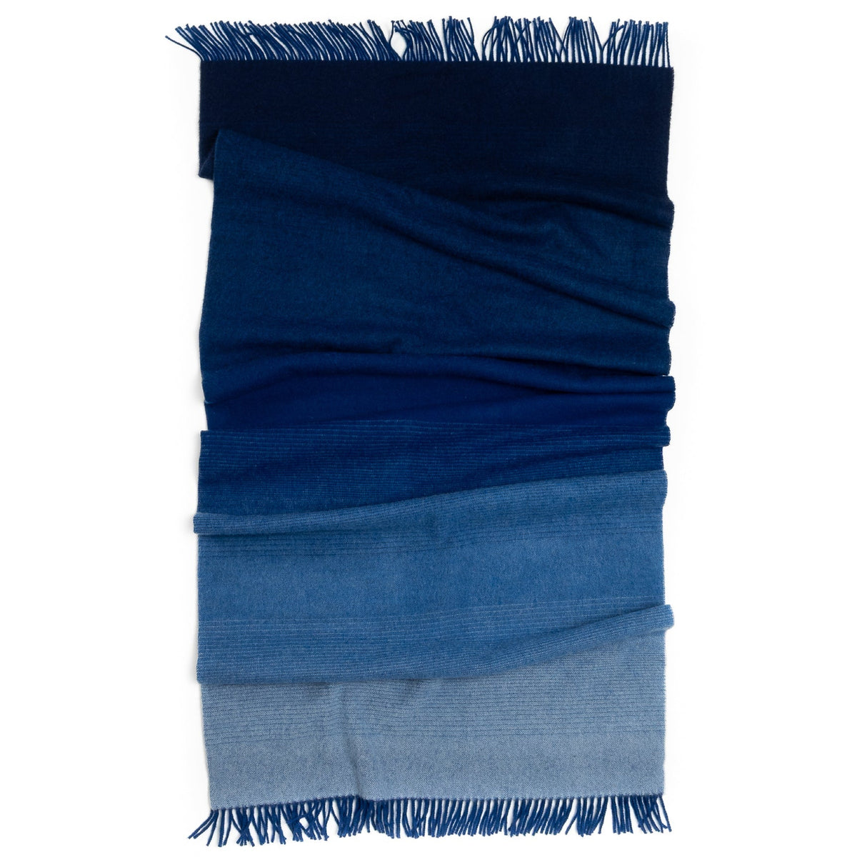 Whisper Ombre Merino Throw in Deep Water
