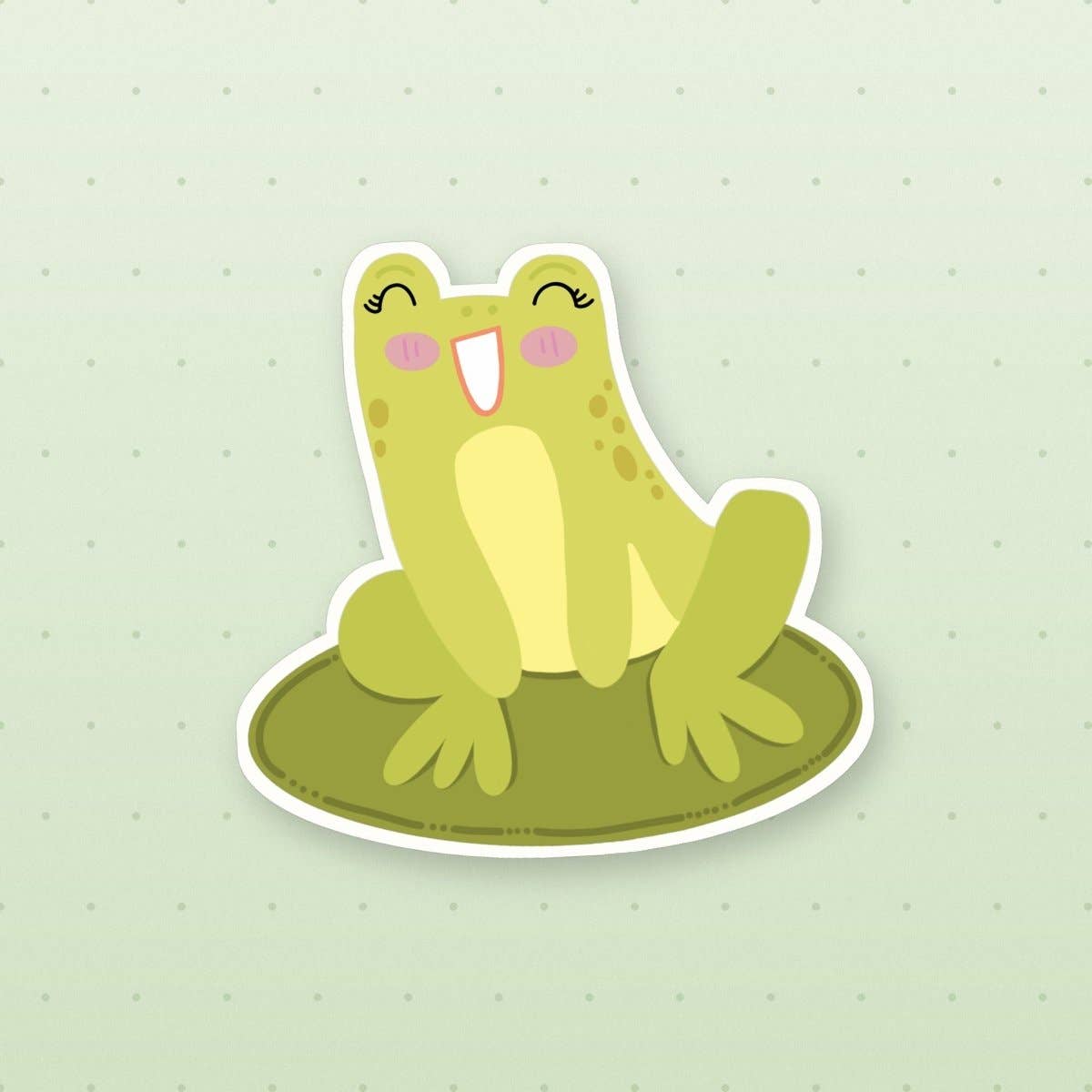 Happy frog sticker