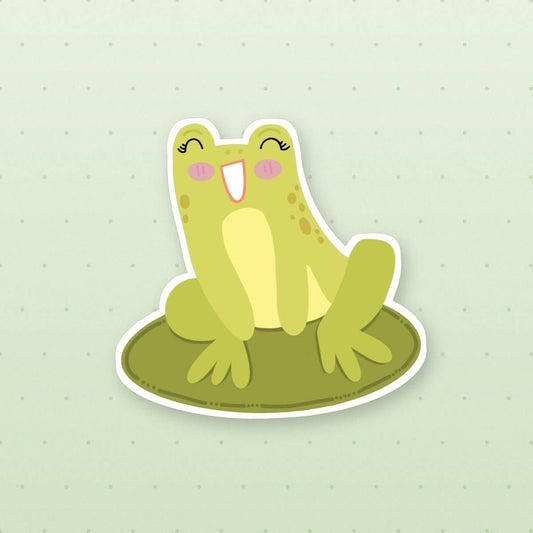 Happy frog sticker