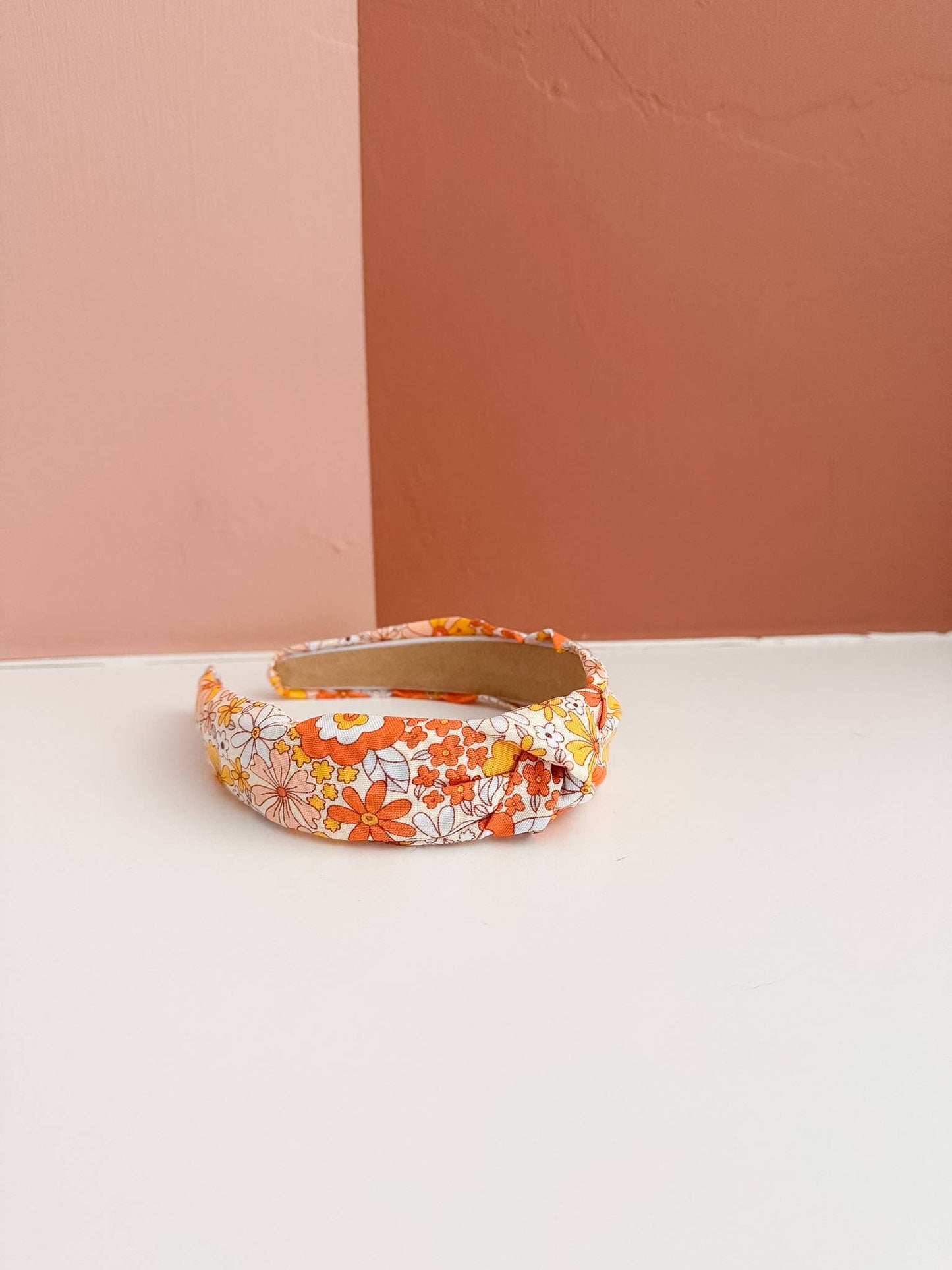 Retro Flowers Top Knot Headband