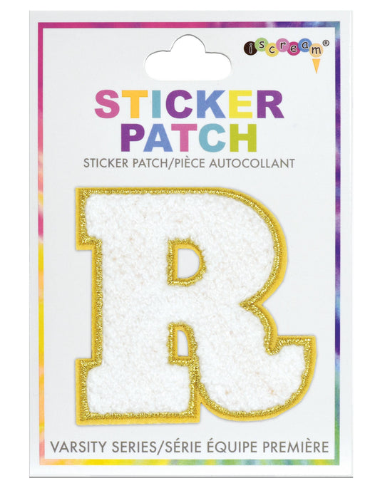 R White Varsity Letter Sticker Patch