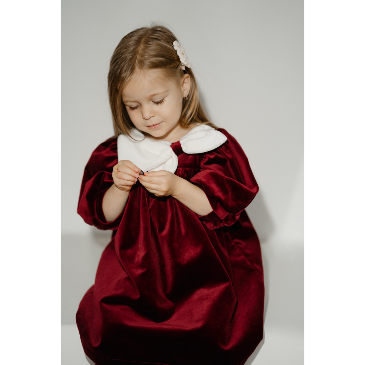 Rosemoor Dress |  Winterberry Red  Cotton Velvet