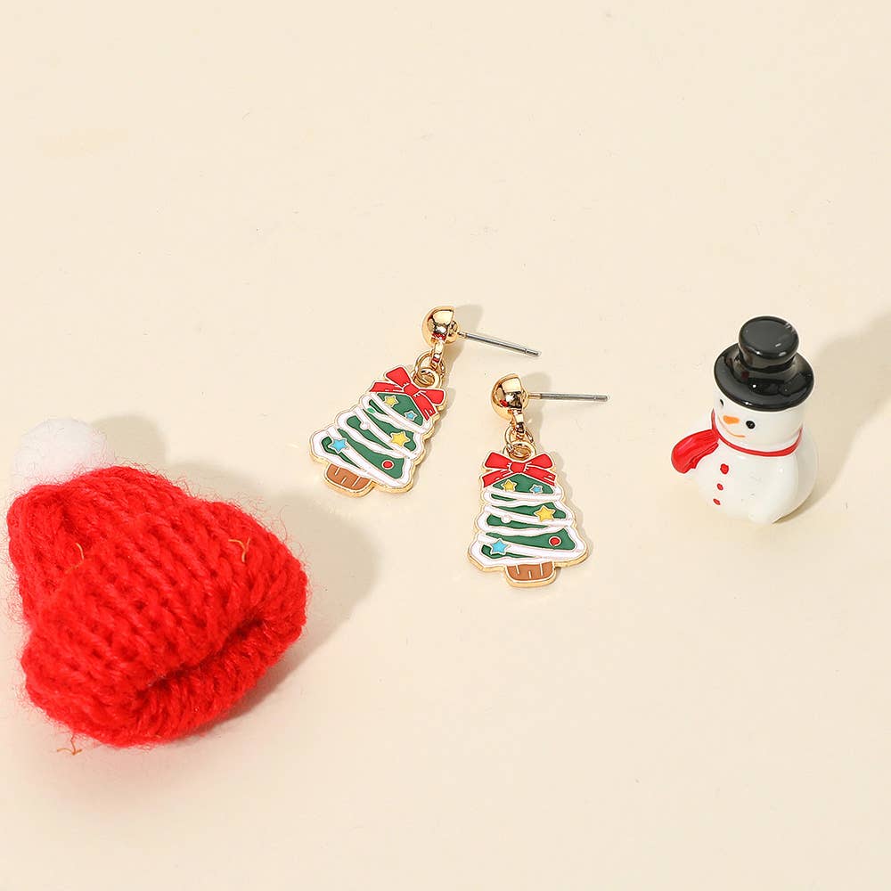 Christmas Tree Dangle Earrings