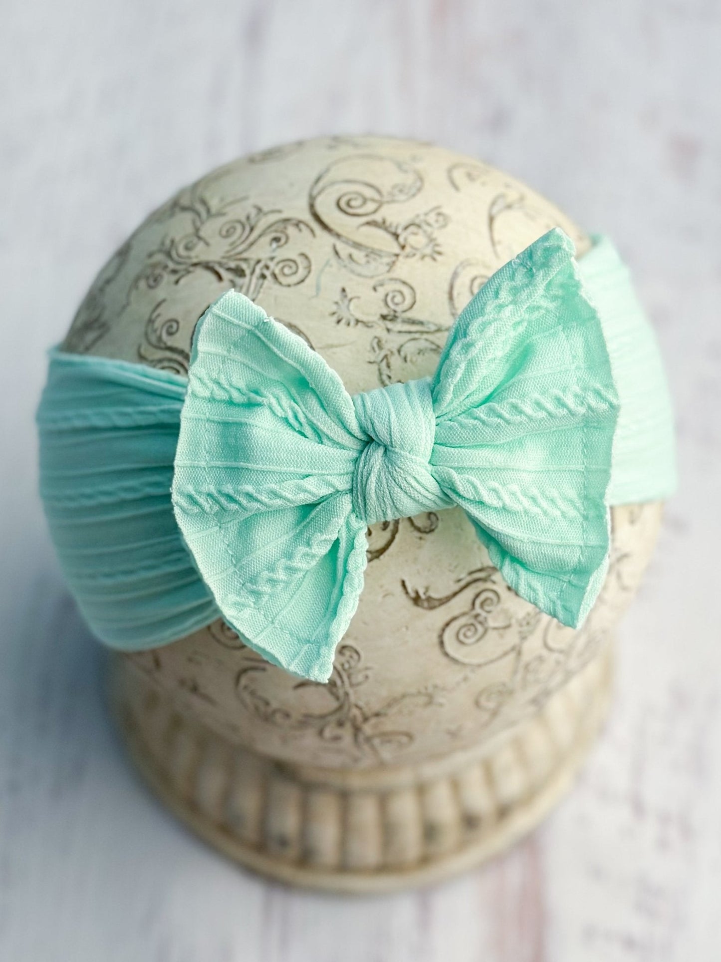 Cable Knit Bow Headbands