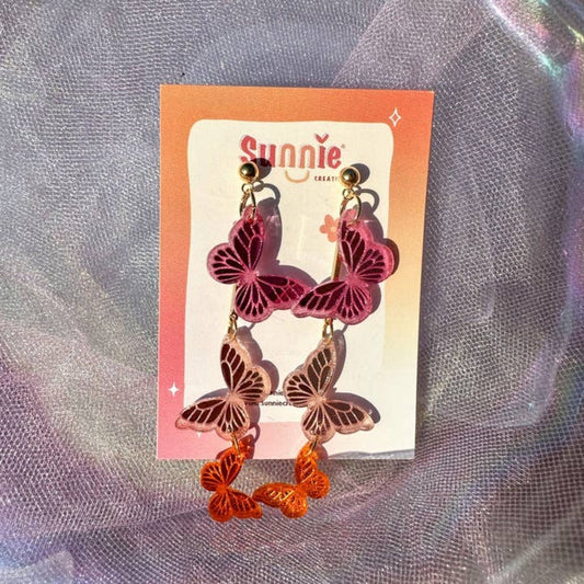 Candy Kaleidoscope Butterfly Acrylic Earrings