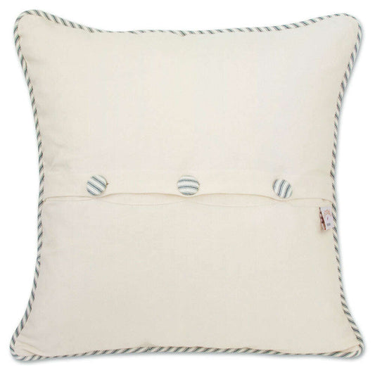 Cape Cod Hand-Embroidered Pillow