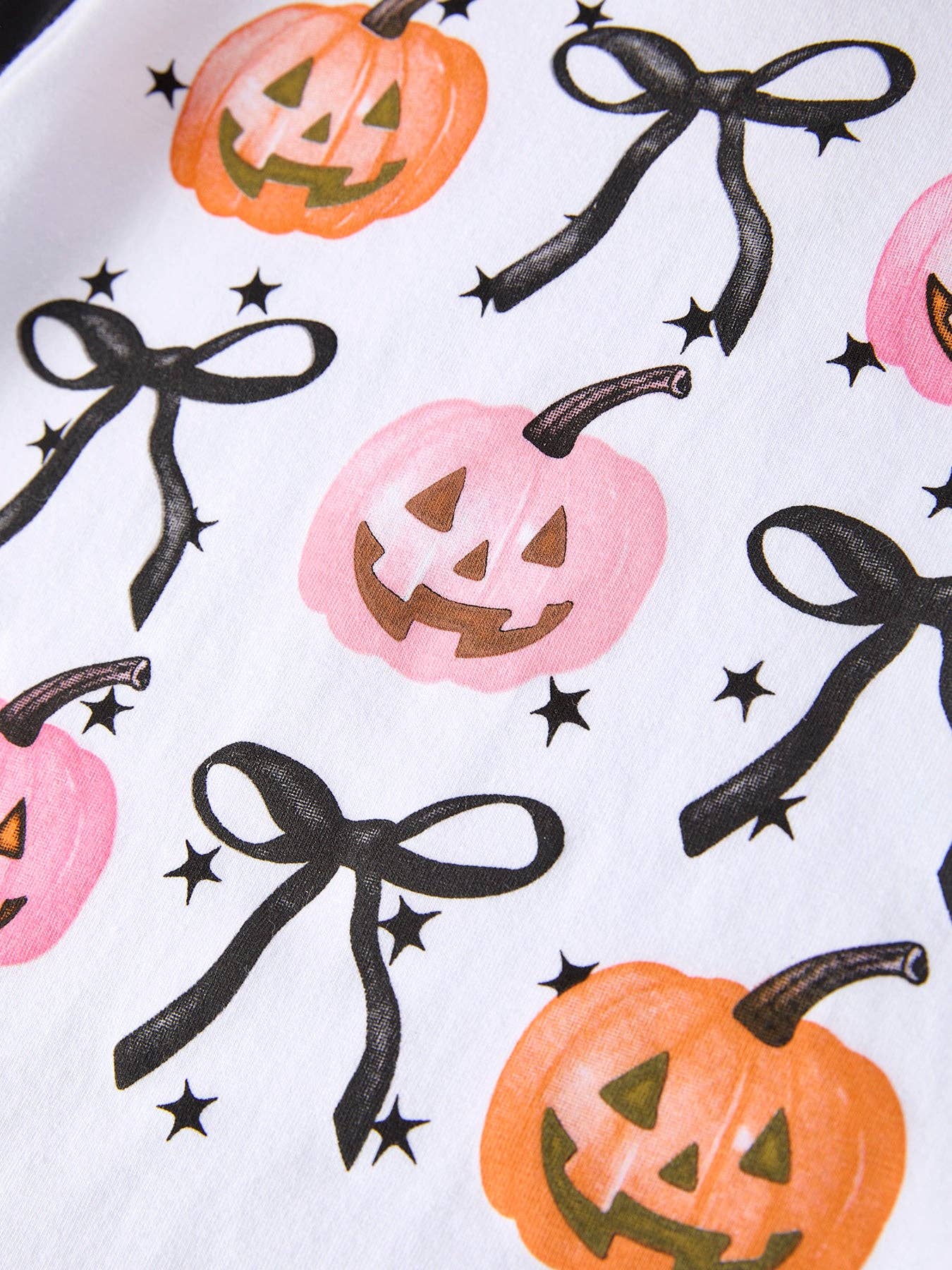 Halloween Printed Children's Top + Pink Gauze Skirt