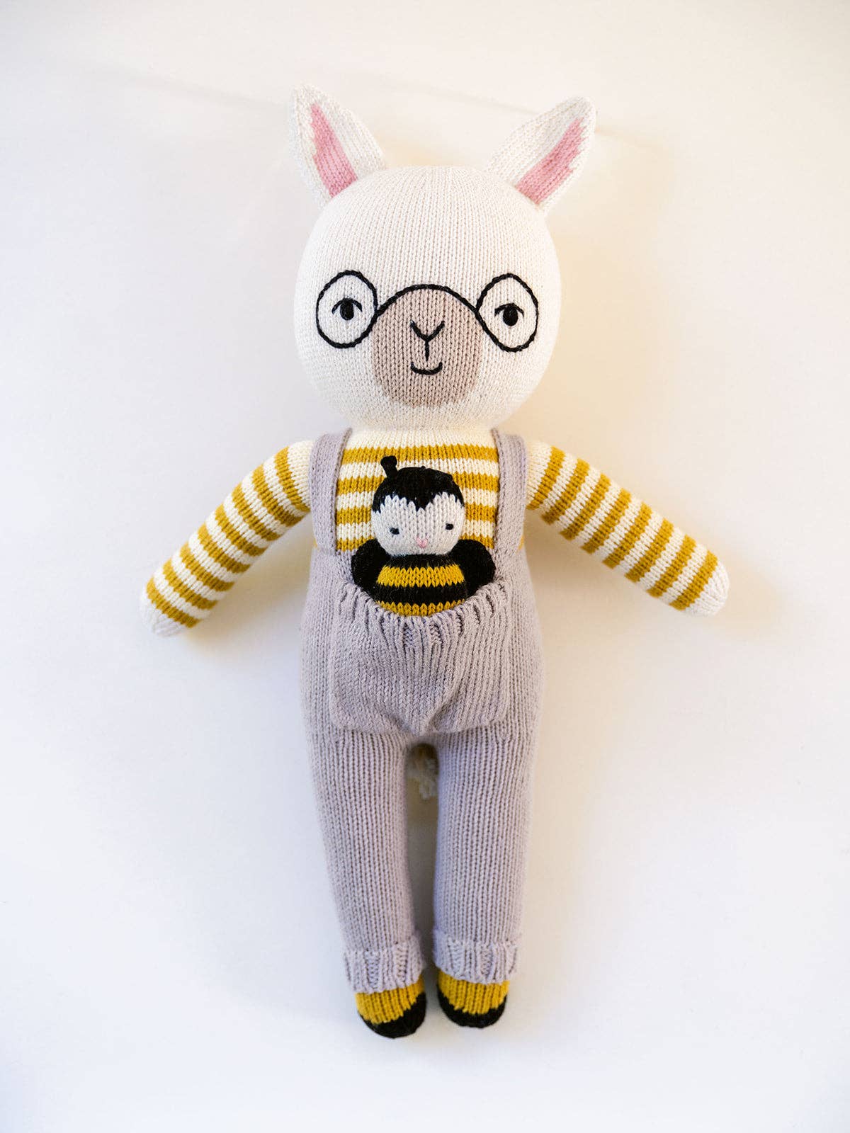 18" Leopold the Llama with 3" Mini Lorenzo the Bee