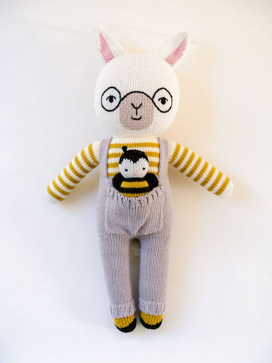 18" Leopold the Llama with 3" Mini Lorenzo the Bee