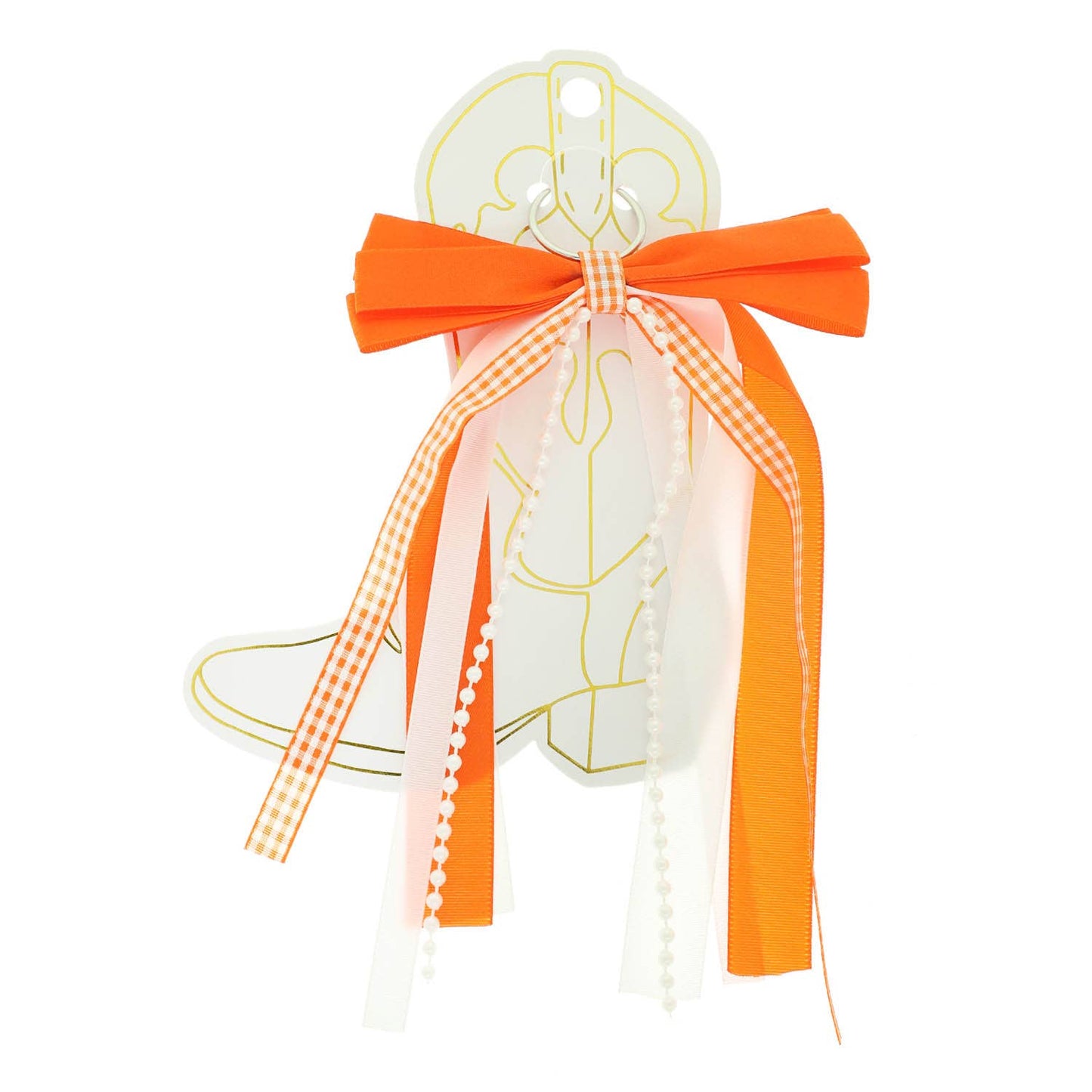 Gameday Bow Ribbon Cowboy Boot Charm