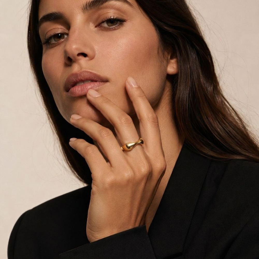 Plain Minamilist Square Stainless Steel Ring