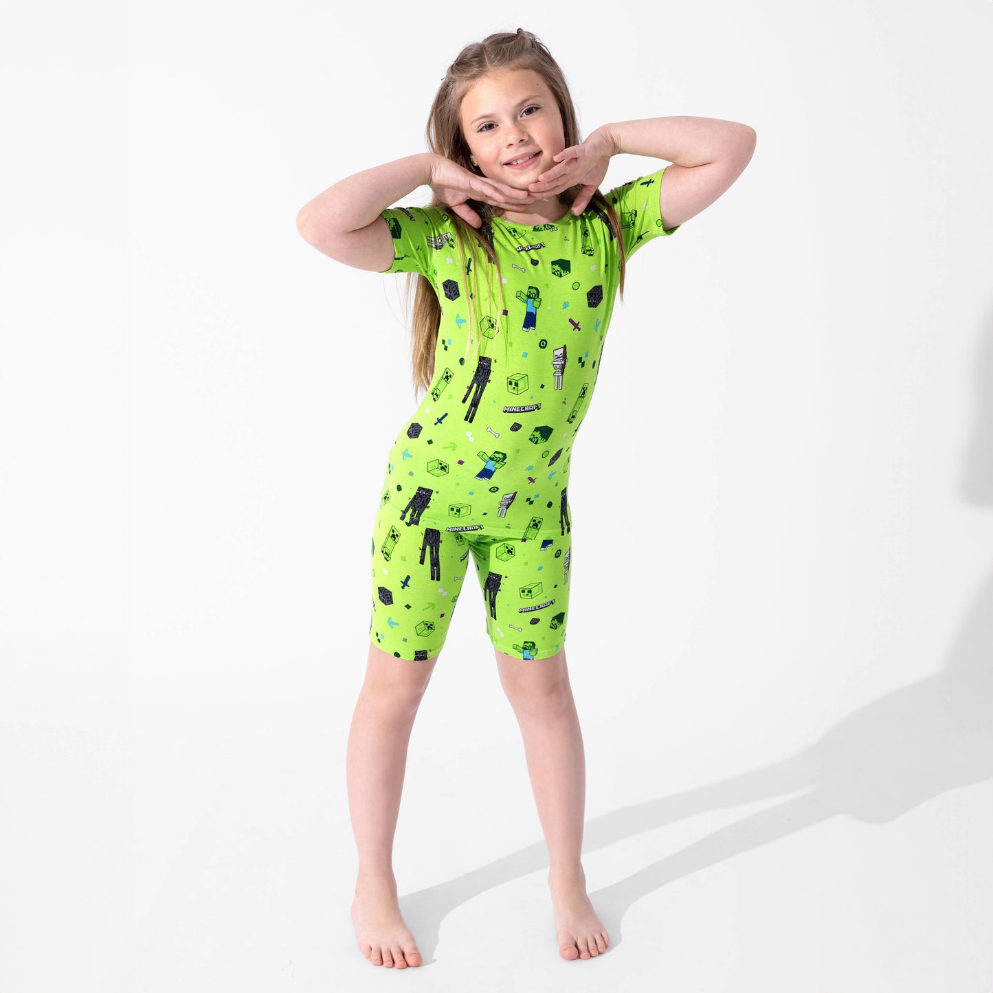 Minecraft Mob Squad Bamboo Kids Pajama Short Set