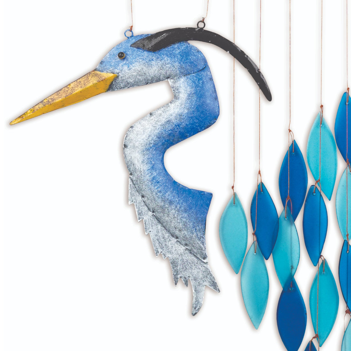 Heron Sea Glass Wind Chime