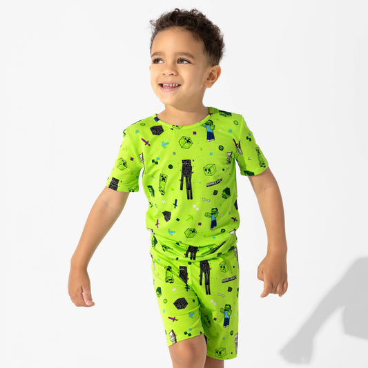 Minecraft Mob Squad Bamboo Kids Pajama Short Set