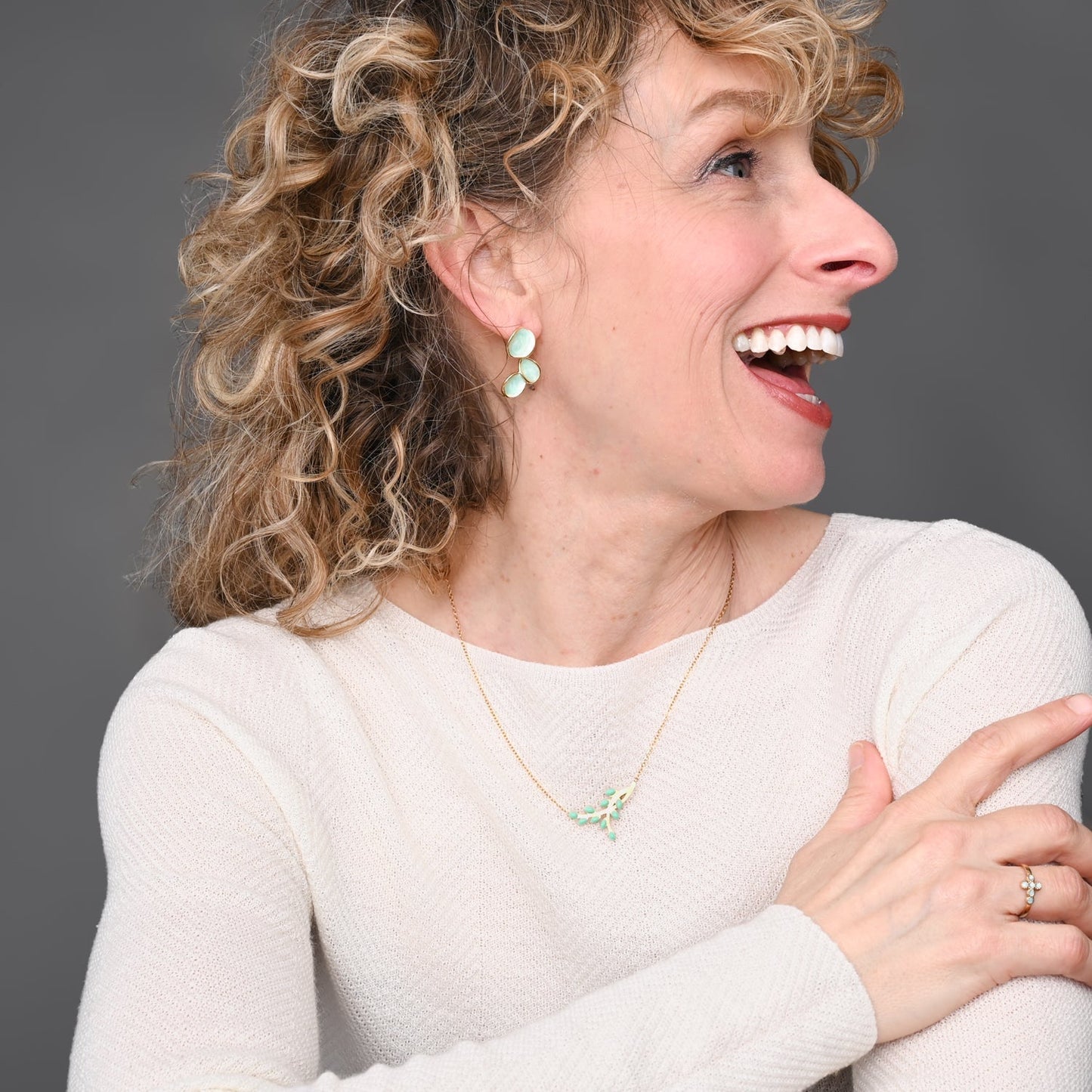 Hope Echo Earrings in Mint