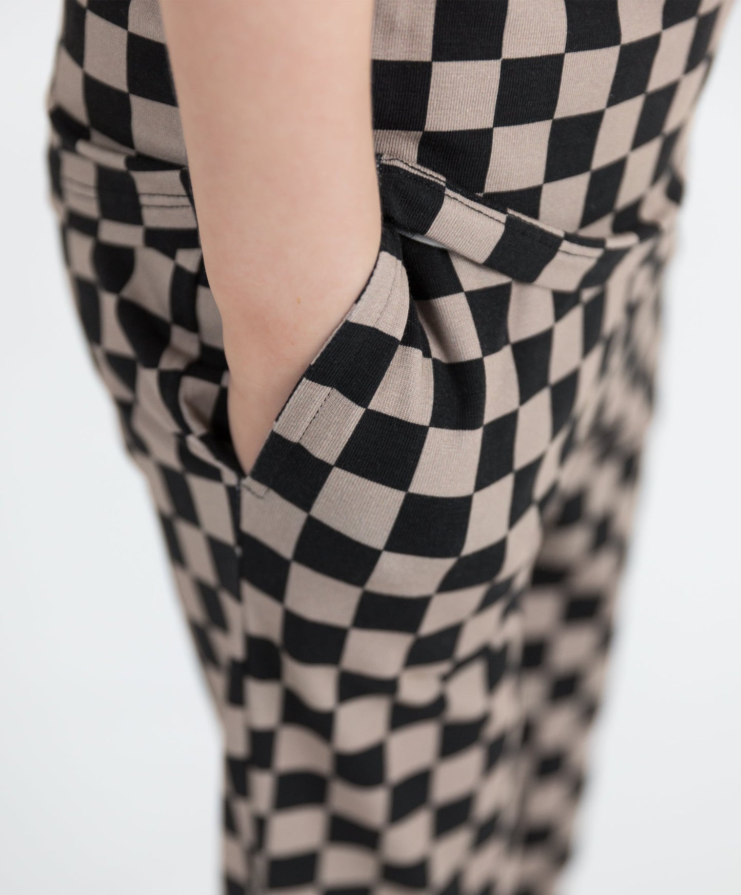 Black & Tan Checkered Two-Piece Set