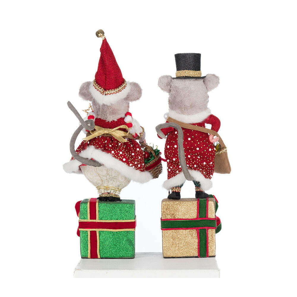 Christmas Ball Mouse Stocking Holder Assortment of 2 | Christmas Decor | Katherine's Collection