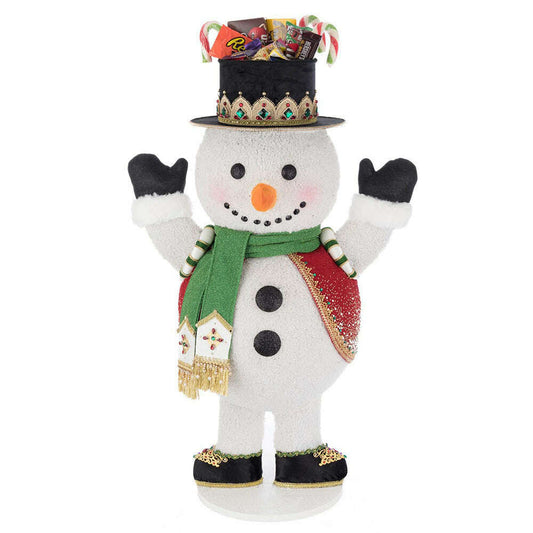 Christmas Ball Snowman Candy Container | Christmas Decor | Katherine's Collection
