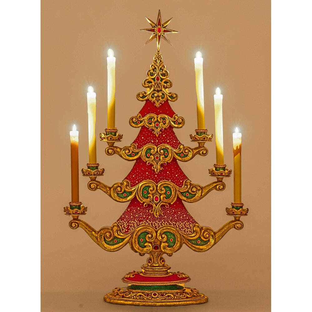 Christmas Ball Tree with Candles | Christmas Decor | Katherine's Collection