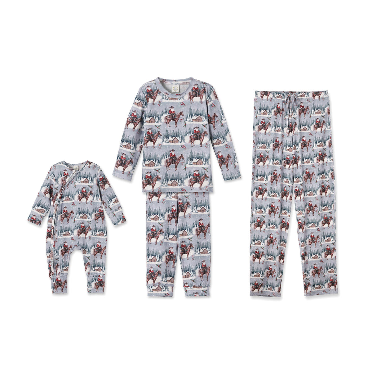 Cowboy Christmas Family Matching Soft Bamboo Pajamas