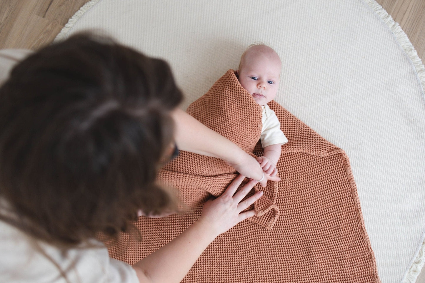 Cinnamon Waffle Baby Blanket