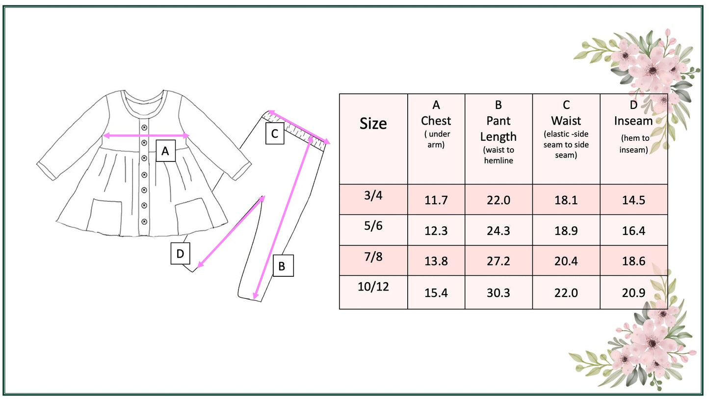 Cinnamon Dot Pant Set