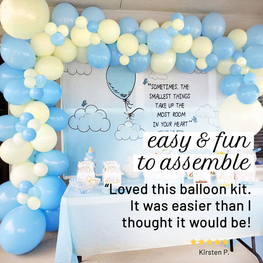 Pastel Blue & Yellow Balloon Garland Kit